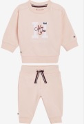 Tommy Hilfiger z metką dres/komplet niemowlęcy pudrowy róż roz.74  dziewcz.