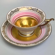 filiżanka do kawy Art Deco 1930 ręcznie m. Hertel Jacob handgemalt