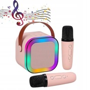 BEZPRZEWODOWY PRZENOŚNY ZESTAW DO KARAOKE GŁOŚNIK BLUETOOTH + 2x MIKROFON