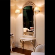 WYSOKIE LUSTRO Z KONSOLĄ - KREM PERŁOWY - 216 cm