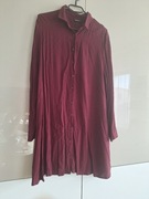 Tunika sukienka koszulowa w kolorowe wiśniowym burgundowym 44