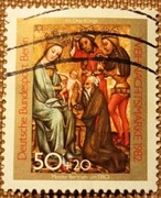 Pokłon Trzech Króli Mistrza Bertrama z Hamburga, Niemcy 1982 r