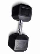 Hantel stały żeliwny sześciokątny 20 kg Sport Blast radełkowany uchwyt