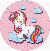 Opłatek na tort jednorożec dowolny napis 