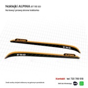 Naklejki na kosiarkę traktorek Alpina BT 98 SD