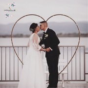 Stelaż ślubny serce metalowe łuk ślubny producent stojak metalowy girlanda