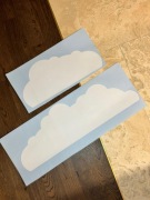 Naklejka dekoracyjna - CHMURKA, biały mat, folia winylowa