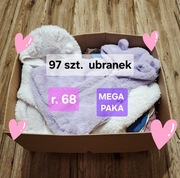 Mega paka ubranek  dla dziewczynki r. 68 paczka