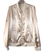 Elegancka kremowa błyszcząca Bluza Kurtka na zamek Nowa M (38)