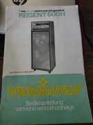 Instrukcja obsługi Vermona Regent 600H NOWA PRL !!!