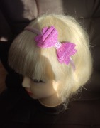 opaski/obręcze z  kokardką z brokatem dla dziewczynki 