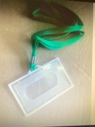 Identyfikator holder z taśma zielona