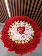 Słodki bukiet Na Dzień Kobiet Ślub Urodziny Prezent dla niej Box  słodyczy