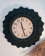 Zegar ścienny rękodzieło makrama