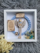 Pamiątka pierwszej komunii aniołek na komunię upominek ramka z szybką