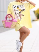 T-SHIRT LONG BASIC PRINT NOWA KOLEKCJA POLSKA MARKA OVERSIZE 
