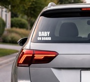 Naklejka na samochód z folii winylowej - Baby on board
