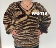 Wełniany sweter hand made,r.44/46