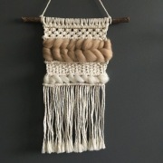 Makrama Wełna Karmelowy Warkocz