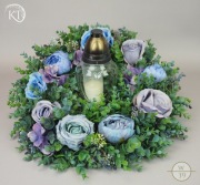 Wianek , całoroczny Stroik na grób, Dekoracja na cmentarz