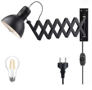 Kinkiet, lampa rozsuwana loft / industrial / boho