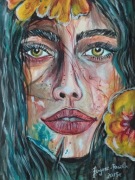 Abstrakcyjny portret kobiety pt. "Dzikość serca "