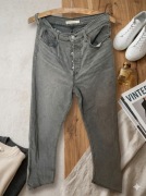 Szare jeansy Levi's Ribcage Straight Ankle W29 L29 wysoki stan