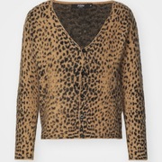 Panterkowy rozpinany sweter kardigan Multi Leopard Cardigan Jaded London S