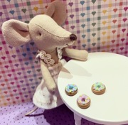 Zestaw pączków donut dla myszek maileg lalek barbie handmade mini food