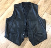 Kamizelka skórzana czarna Ultsch XL/2XL (r.58) 90zł