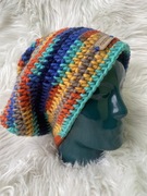 Kolorowa Czapka Beanie Damska Zimowa 