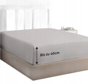 CGK Linens Prześcieradło z gumką Mikrofibra 200x200x40 jasno szare
