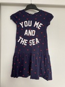 Sukienka granatowa serca H&M 122 128