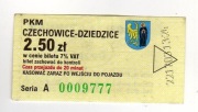 Czechowice-Dziedzice - bilet  PKM 2,50 zł  - 20 minutowy