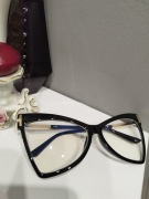 Okulary "kocie oko "złote okucia do komputera z antyrefleksem,,0"+ gratis 