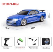 1:18 Nissan GTR R34 RC drift 2.4GHz RWD żyroskop metalowy model