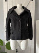 Zara szara kurtka żakiet 38 M guziki wełna krótka