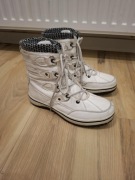 Sandic vintage białe śniegowce botki zimowe buty trapery trzewiki na zime