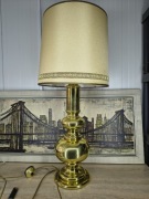 Klasyczna lampa stołowa – mosiądz – styl vintage