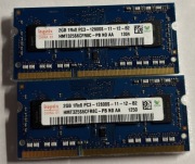 Pamiec RAM 2x2GB (4GB) hynix | 1Rx8 PC3-12800S-11-12-B2 | DDR3-1600 SODIMM