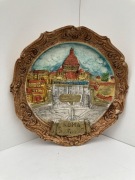 talerz ozdobny na sciane ROMA S.PIETRO, pamiątka z: rzym stolica piotrowa