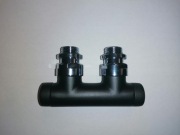 Zespół przyłączeniowy Herz S326449 DE LUXE czarny mat do grzejnika 