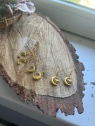 Kolczyki zestaw złoty księżyc z gwiazdką boho hippie fairy fantasy wiszące
