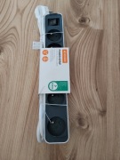 HYKKER listwa zasilająca 6 gniazd 1,5 m czarna przedłużacz