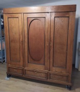 Piękna, solidna, stylowa szafa dębowa, 185 x 68 x 205 cm, rozbieralna