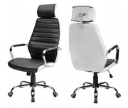 SKÓRZANY FOTEL BIUROWY KRZESŁO OBROTOWE VECOTTI ARTHUR ZAGŁÓWEK TILT SKÓRA