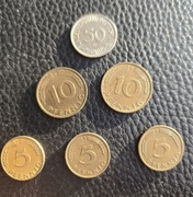 NIEMCY - NRF - ZESTAW - 1x50, 2x20, 3x10 pfennig 