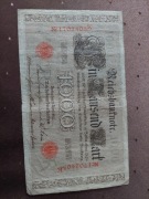 Stary banknot Niemcy 1000 marek 1910 rok