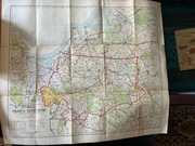 Mapa Komunikacyjno Administracyjna Okręgu Mazurskiego 1946 Różne Nazwy