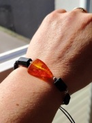 Bransoletka Mocy – Naturalny BURSZTYN i TURMALIN Czarny